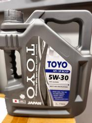 ������ �������� ����� TOYO oil TOYO ENG OIL SAE 5W30 API SP (P) FG ������������� | ������� TOYO 5W30 5 LTR